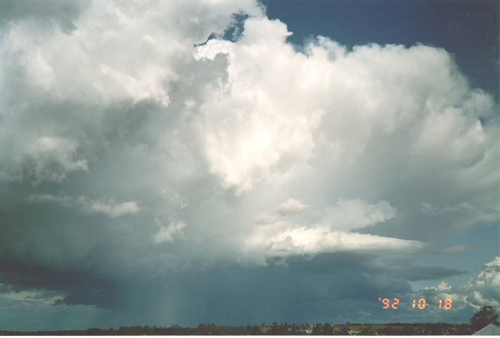 thunderstorm cumulonimbus_calvus : Schofields, NSW   18 October 1992