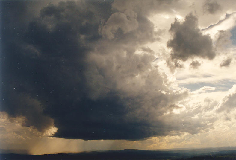 cumulonimbus supercell_thunderstorm : Mallanganee NSW   25 October 2003