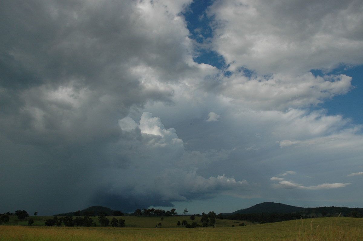 cumulonimbus thunderstorm_base : near Kyogle, NSW   22 February 2005