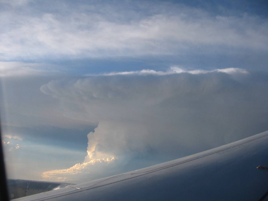 updraft thunderstorm_updrafts : above W Texas, USA   9 June 2005